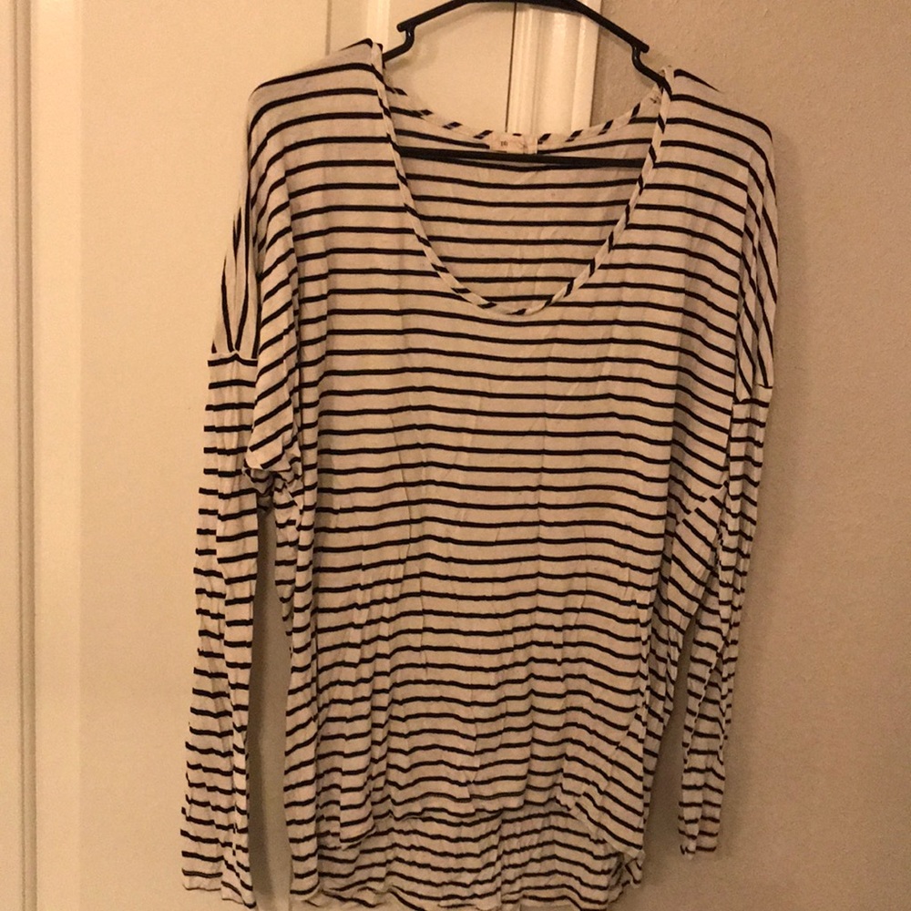 Black and white off the shoulder top